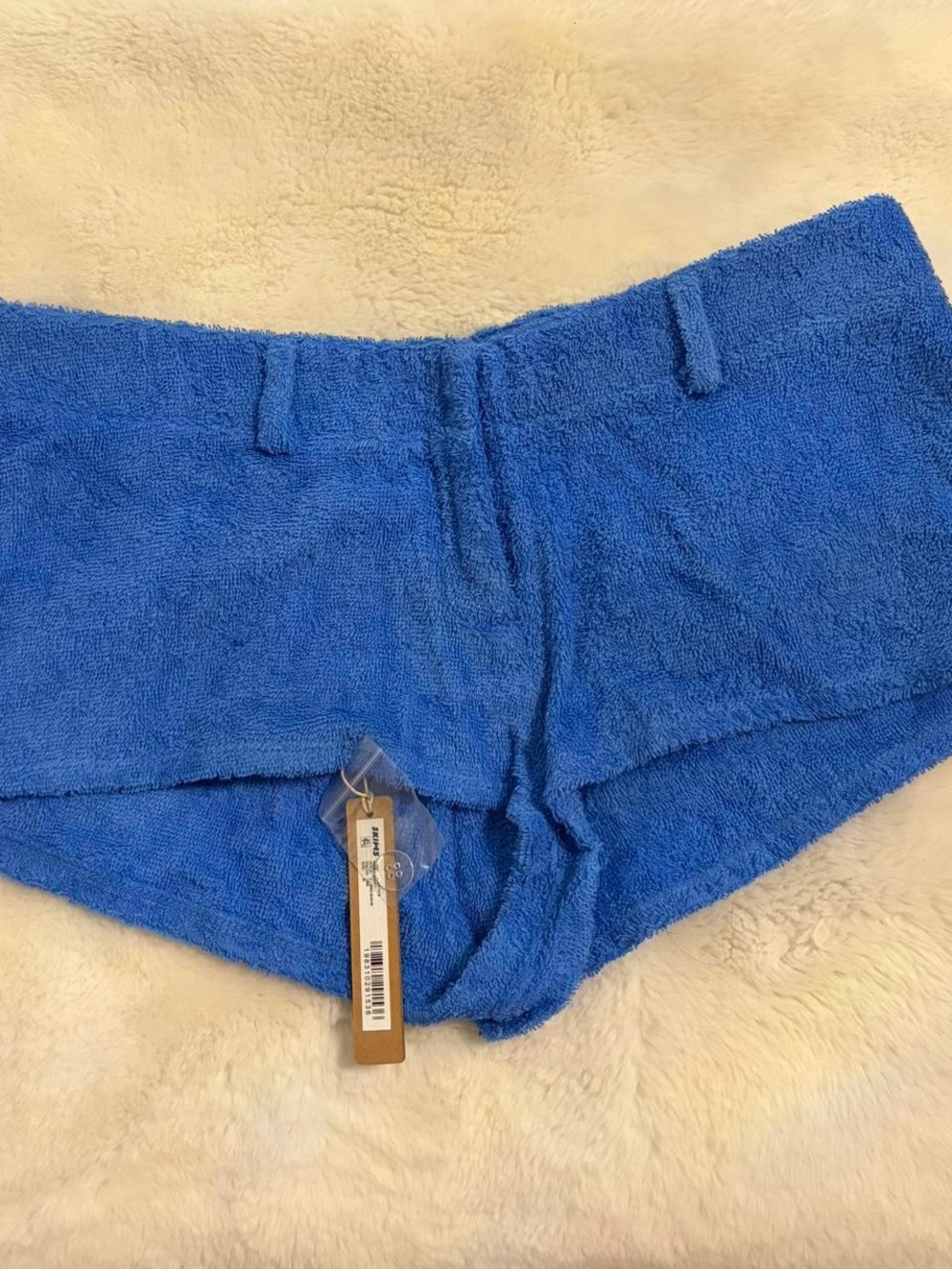 SKIMS Royal Blue Terry Swim Cover Shorts
